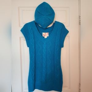 Beautiful Blue top and hat set